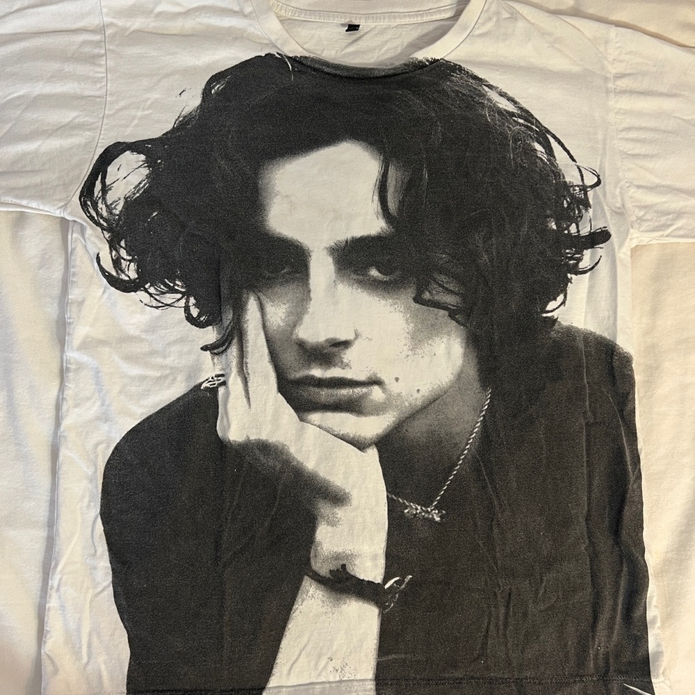 Graphic Timothee Chalamet White and Black Shirt